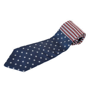 VTG 90s Tommy Hilfiger Stars Stripes Silk Tie Preppy Business Americana Grandpa